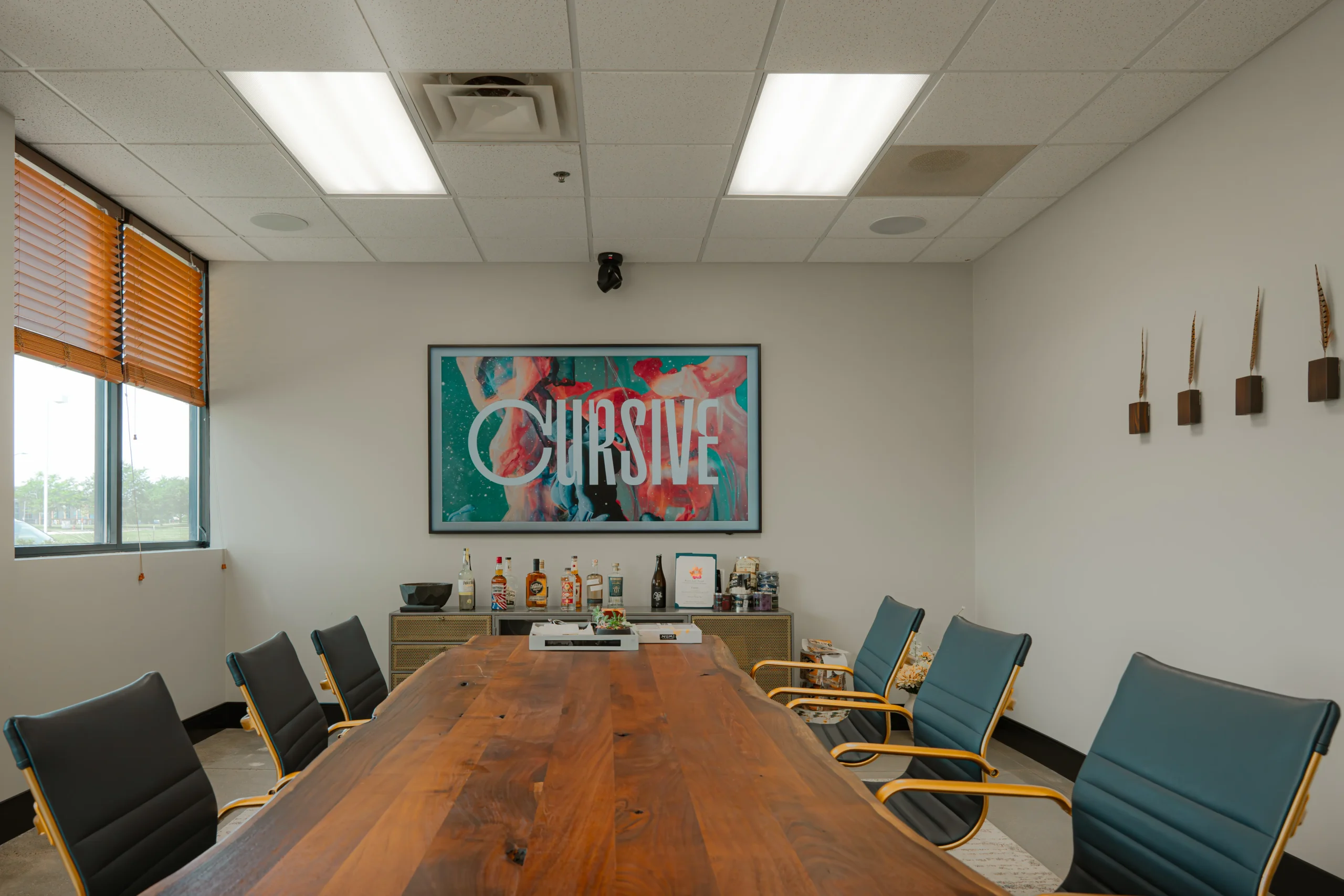 Cursive conference room