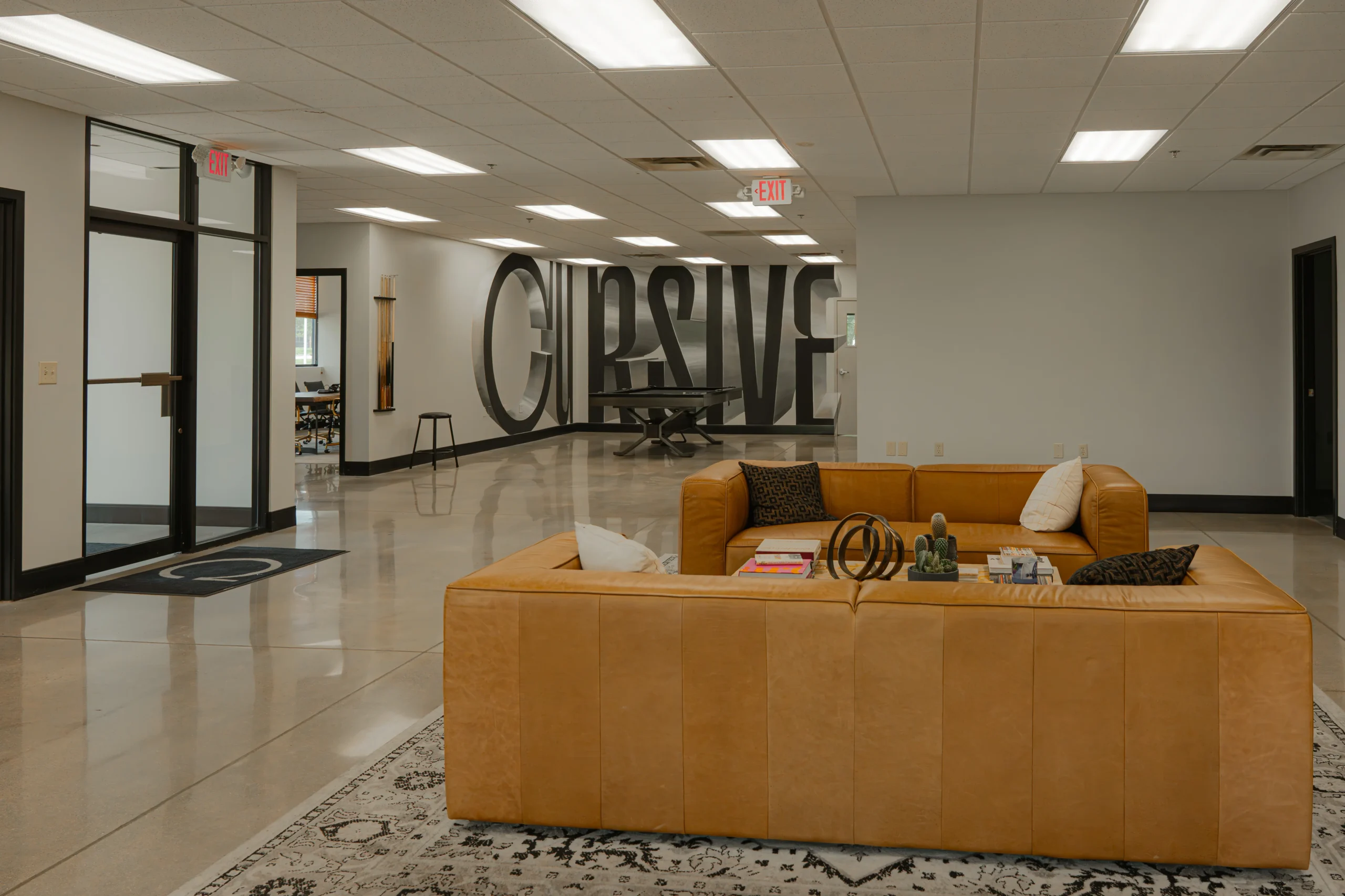 Cursive manufacturing interior